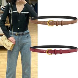 Belts Women Belt Genuine Leather Luxury Designer Adjustable Buckle Fashion Fine Jeans Dress Waistband Girl High Quality 1.8cmBelts