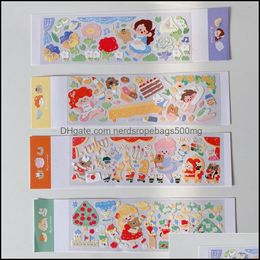 Gift Wrap Event Party Supplies Festive Home Garden Ins Cute Ballet Girl Sticker Diy Scrapbook Collage Mobile Computer Diary Star Chasing H