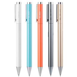 Deli Metal Gel Pen Rollerball Caneta Ballpoint 0.5MM Signing Pens for Office Students Business Stationary Supplies 5 Colours