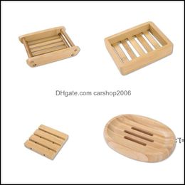 Soap Dishes Bathroom Accessories Bath Home Garden Ellipse Tray Holder Retro Bamboo Natural Draining Soaps Neat Supplies For El Paa10164 Dr