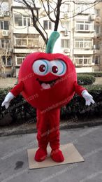 Performance red apple Mascot Costumes Carnival Hallowen Gifts Unisex Adults Fancy Party Games Outfit Holiday Celebration Cartoon Character Outfits