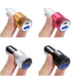 3.1A USB Car Charger Type C PD Charger QC 3.0 Fast Charging For Xiaomi Samsung Phone Power Universal Adapter