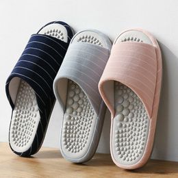 Women Massage Slippers Mens Striped Foot Health Massage Slides el Floor Portable Sandals Top Quality House Shoe Y200423