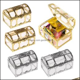 wedding favor candy boxes wholesale UK - Gift Wrap Event Party Supplies Festive Home Garden Fedex Treasure Chest Candy Box Wedding Favor Mini Boxes F Dhsbo