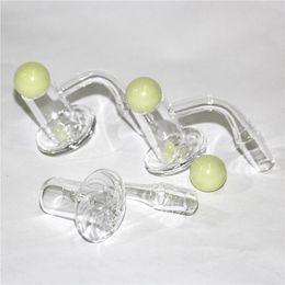 smoking Blender Spin Quartz Banger 14mm Male Joint Glass Bong Bevelled Edge Terp Slupper Oil Dab Rigs Spinner Cap Marble Buby Pearls silicone nectar