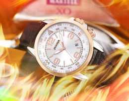 Top Brand quartz fashion mens time clock watches 43mm auto date men black blue fabric belt watch wholesale male gifts wristwatch relogios