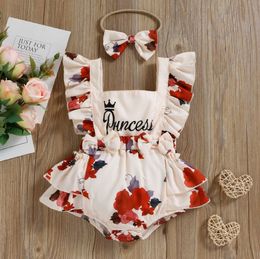 Newborn Infant Baby rompers Girl Clothes Set Summer Knitted T-shirt Ruffle Leopard Shorts Overalls Outfits romper