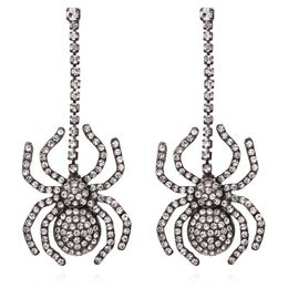 Dangle & Chandelier Exaggerated Long Rhinestone Spider Earrings Retro Temperament Small Animal EarringsDangle