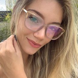 Fashion Sunglasses Frames 2022 Transparent Glasses Women Spectacle Metal Frame Computer Optical Eyewear