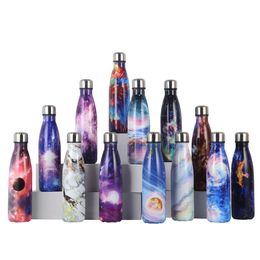 Water Bottles Outdoor sports water bottle electroplating cola cups 304 vacuum insulation cup stainless steel