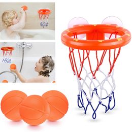 Toddler Bath Toys Kids Shooting Basket Bathtub Water Play Set for Baby Girl Boy with 3 Mini Plastic Basketballs Funny Shower 220531