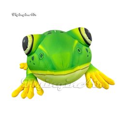 Personalized Giant Green Inflatable Frog Balloon Cartoon Animal Mascot Model For Outdoor Park Decoration