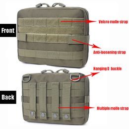 white floral frame UK - Molle Tactical Military Pouch Bag Outdoor EMT Emergency Pack Hiking Camping Hunting Accessories Tools Kit EDC Bag Pouch 220401245i