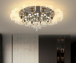 Fashion Love-shaped led Lights Crystal Ceiling Lights Ultra-thin Living Room High-end Bedroom Study Reading