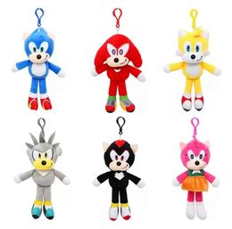 Kids Toys Plush Dolls sonic Keychain Cartoon Movie Protagonist Plush Toy Love Animal Holiday Creative Gift