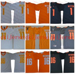 1 Jason Witten Jersey 11 Joshua Dobbs 16 Peyton Manning Jersey Stitched Tennessee Volunteers 2022 NCAA Custom College Football Jerseys American CollegeFootball