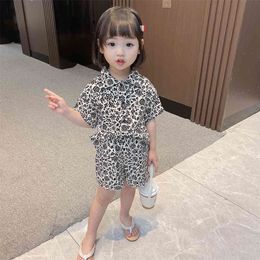 Toddler Kids Clothes Floral Tshirt Short Girl Clothes Summer Tracksuit For Girl Casual Style Tracksuit Kids 210412