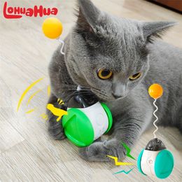 Squeaky Tumbler Toy for Cats Kitten With Bird Calling Interactive Swing Chasing Cat Toy With Catnip Pet Products Drop 220423