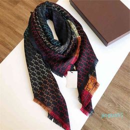 Scarf Designer Scarves Mens Womens Luxury Oversized Color Gradient Classic Letters Check Shawls Scarfs 6 Colors Optional