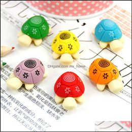 Erasers Correction Supplies Office School Business Industrial 2 Pcs/Set Random Color Cute Tortoise Eraser Rubber Stationery Kids Gift Stud