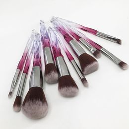 10pcs Professional Makeup Brushes Set Diamond Eyebrow Blush Powder Foundation Cosmetic Concealer Make Up Brushes Tools