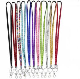 Party Supplies Rhinestone Bling Crystal Lanyard Straps ID Badge Cell Phone and Key Holder SN4894