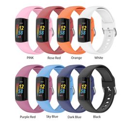 Silicone Straps Bands for Fitbit Charge 5 Replacement Wristbands Sport Watch Band Colourful
