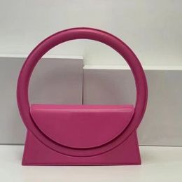 Модные женские дизайнерские сумки леди сумочки на плечах 2022 Новая верхняя ручка роскошные круглые ручки кольца кожаная помада косметические сумки