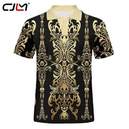 3d Shirts Luxury Royal Baroque Pattern Print Casual Design Men Polo Shirts Summer High Quality Polo Shirts Plus Size 220623