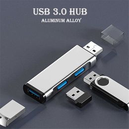 Mini Aluminium 3 Port USB 3.0 Hub 2.0 Hub USB Adapter Station Ultra Slim Portable Data Hub USB Splitter