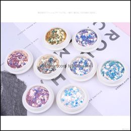 Nail Art Decorations Salon Health Beauty Mermaid Glitter Flakes Sparkly 3D Hexagon Colorf Sequins Spangles Polish Manicure Nails 8 Styles