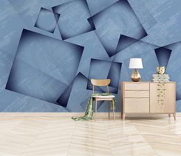 high quality 3D Murals Wallpaper Geometric pattern mural TV background mural wall papers home decor