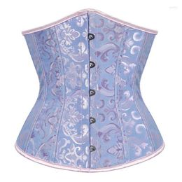 Sexy Corset Underbust Waist Cincher Corsets Gothic Top Bustier Plus Size Corpete Corselet Black White Red Blue S-6XL1