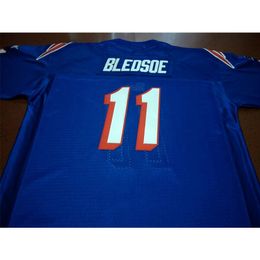 Custom Men Youth Women Vintage #11 Drew Bledsoe Game Worn 1993 Football Jersey Size S-4xl or Custom Any Name or Number Jersey