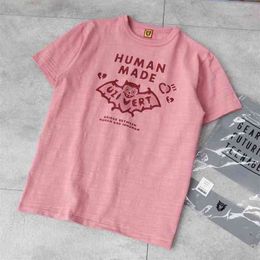 Humano Made X Lil Uzi Vert Co marca Pink Bat Diamond Nigo Verão Novo Camiseta de Manga Curta T-shirt T-shirts234wc11