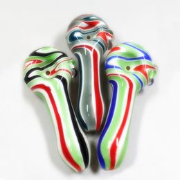 USA Colourful Wig Wag Pyrex Thick Glass Pipes Handpipes Handmade Dry Herb Tobacco Philtre Portable Art Decoration Innovative Design Cigarette Smoking Holder DHL Free