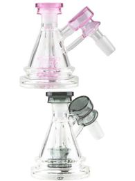 Vintage Pyramid Pre Cooler ASH CATCHER glass bong Hookah water Smoking pipe can put customer logo by DHL UPS CNE
