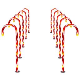 USBSolar Energy Christmas Cane Light Garland Christmas Outdoor Garden Decor Holiday Light Fairy String Year Room Decorative 201130