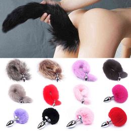 Sexy Anal Plug for Women Anal Sexy Toy for Cosplay Sex Games Adult Fox Tailanal Plug Metal Anus Butt Plug for 18 Anal Sex Toys Y220427