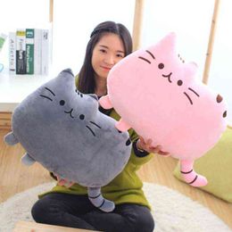 5040Cm Kawaii Cat Pillow Cushion Soft Cat Cuddly Animal Cookies Plush Animal Doll Toy Large Pillow Cover Girl Gift Room Decor J220729