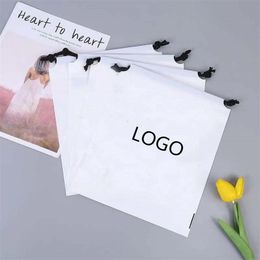 Arrival Personalised Free 10Pcslot Frosting Drawstring Small Pouche Jewellery Packaging Storage Gift Bag Custom 220704