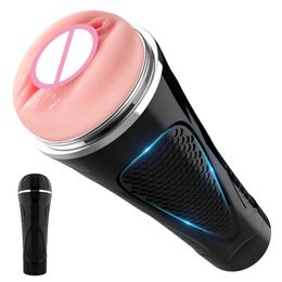 Beauty Items Male sexy Toy Real Vagina Masturbation Male Masturbator Cup Vaginal Exercise Oral sexy Dual Channel Vibrating sexy Toys for Men