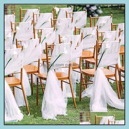 Sashes Chair Ers Home Textiles Garden Romantic Wedding Er Back Banquet Decor Christmas Birthday Formal Drop Delivery 2021 Snmk4