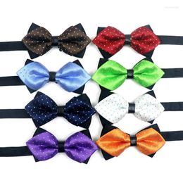 Bow Ties Formal Men's 12 6cm Korean British Handmade Sharp Style Dot Tie Women Woven Polyester Groom Party Suit Gift Dassen HerenBow Eme