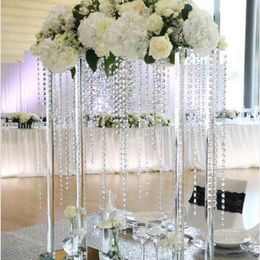 decoration Acrylics Flowers vase Table Chandelier Wedding Centrepiece Decorative for Flower Stand acrylic wedding Centre piece imake240