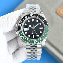 Green dial mens watch automatic sapphire 904L stainless steel designer sports luxury luminous waterproof GMT Montre De Luxe root3ST1