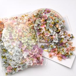 500pcs 2cm Multicolor Daisy Flower Head Mini Silk Artificial Flower for Crown Scrap Wedding Home Decor DIY Garland Headdress 0614