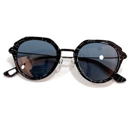 2022 Oval Acetate Black Frame Sunglasses Women Steampunk Luxury Brand Eyewear Design Elegant Personalized Oculos
