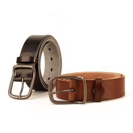 Belts Vintage Soft Leather Belt Men's Vegetable Tanned Pure Handmade Wild Denim Extended BeltBelts