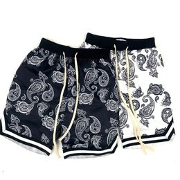 Summer Harajuku Men Shorts Bandana Pattern Fashion Hip Hop Mens Short pant Bottoms Elastic Wais Man Casual pants 220712